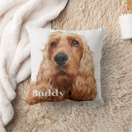 Simple Modern Custom Dog Photo Kissen