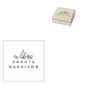Simple Modern Custom Name Script Ex Libris Gummistempel (Stempel)
