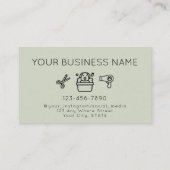 Simple modern dog grooming service visitenkarte (Rückseite)