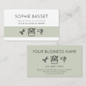 Simple modern dog grooming service visitenkarte (Vorne/Hinten)