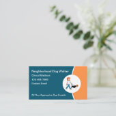 Simple Modern Dog Walking Business Cards Visitenkarte (Stehend Vorderseite)