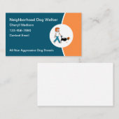 Simple Modern Dog Walking Business Cards Visitenkarte (Vorne/Hinten)