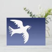 Simple Modern Dove Holiday Card Christmas Card (Stehend Vorderseite)