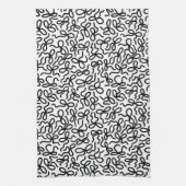 Simple Modern Elegant Black and White Bow Pattern Geschirrtuch (Vertikal)