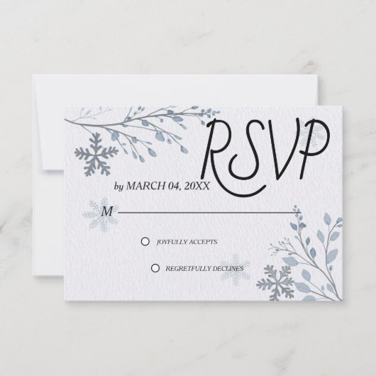 Simple Modern Elegant Classic Wedding RSVP (Vorderseite)