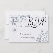 Simple Modern Elegant Classic Wedding RSVP Karte (Vorderseite)