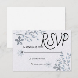 Simple Modern Elegant Classic Wedding RSVP Karte