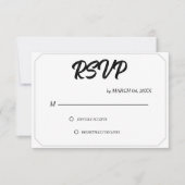Simple Modern Elegant Classic Wedding RSVP Karte (Vorderseite)