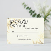 Simple Modern Elegant Classic Wedding RSVP Karte (Stehend Vorderseite)