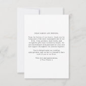 Simple Modern Elegant Coastal Photo Wedding Dankeskarte (Rückseite)