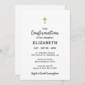 Simple Modern Elegant Cross Confirmation Einladung (Vorne/Hinten)