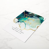 Simple Modern Elegant Emerald Green Save The Date Folieneinladung (Gedreht)