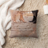 Simple Modern Elegant Married 2 Photo Christmas  Kissen (Decke)