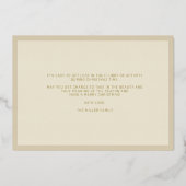 Simple Modern Elegant Photo Christmas Photo Family Folieneinladung (Rückseite)