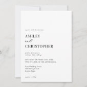 Simple Modern Elegant Wedding Einladung (Vorderseite)