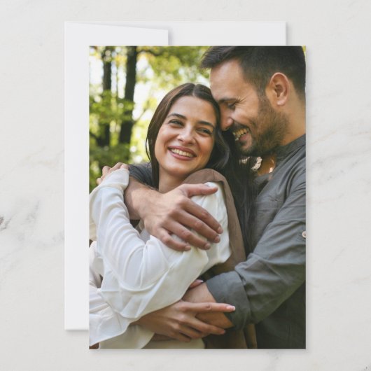 Simple Modern Elegant Wedding Einladung (Rückseite)