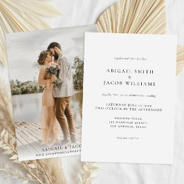 Simple Modern Elegant Wedding Einladung