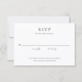 Simple Modern Elegant Wedding RSVP Karte (Vorderseite)