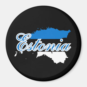 Simple Modern Estland Karte National Flag Souvenir Magnet