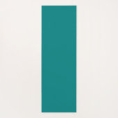 Simple Modern Floral Script Name Teal Lotus Yogamatte (Rückseite)