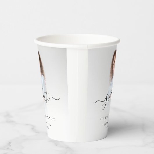 Simple Modern Foto Overlay Script 2024 Abschluss Pappbecher (Rechts)