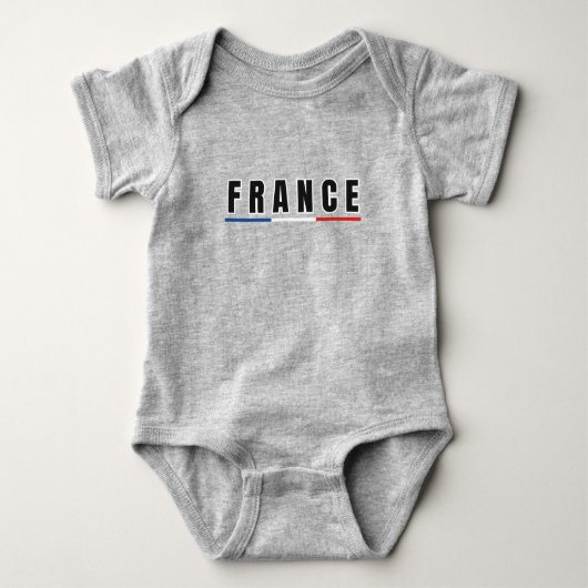 Simple Modern France Französisch Red Letter Souven Baby Strampler (Vorderseite)