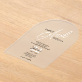 Simple Modern Frost Acrylic Wedding Invitation Acryleinladungen (Ablage )