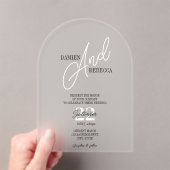 Simple Modern Frost Acrylic Wedding Invitation Acryleinladungen (Insitu (Handheld))