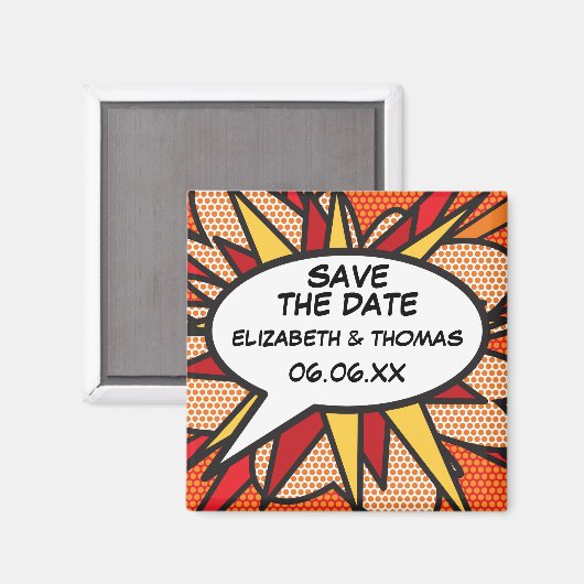 Simple Modern Fun Comic Book Magnet (Vorderseite/Rückseite)