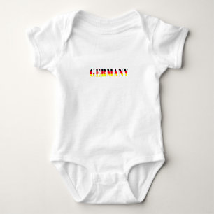 Simple Modern Germany National Flag Souvenir Baby Strampler