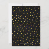 Simple Modern Gold Confetti - Grad Ankündigung (Rückseite)