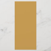 Simple Modern Gold Monogram Wedding Menu Card (Rückseite)