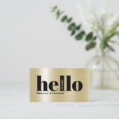 Simple Modern Gold & White Background  Visitenkarte (Stehend Vorderseite)