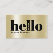 Simple Modern Gold & White Background  Visitenkarte (Vorderseite)