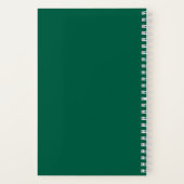 Simple Modern Golf Journal Personalized Name Green Notizblock (Rückseite)