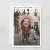 Simple Modern Graduate Photo Graduation Party Einladung (Vorderseite)