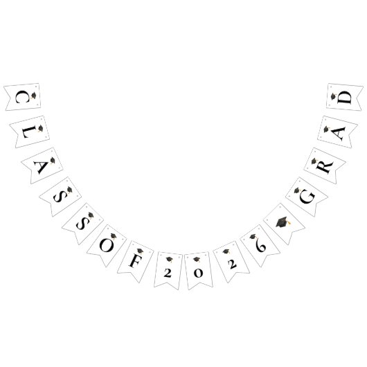 Simple Modern Graduation Party Wimpelkette (Alle)