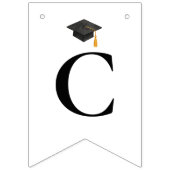 Simple Modern Graduation Party Wimpelkette (Erste Fahne)