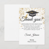 Simple Modern Graduation Thank You Card Dankeskarte (Vorne/Hinten)