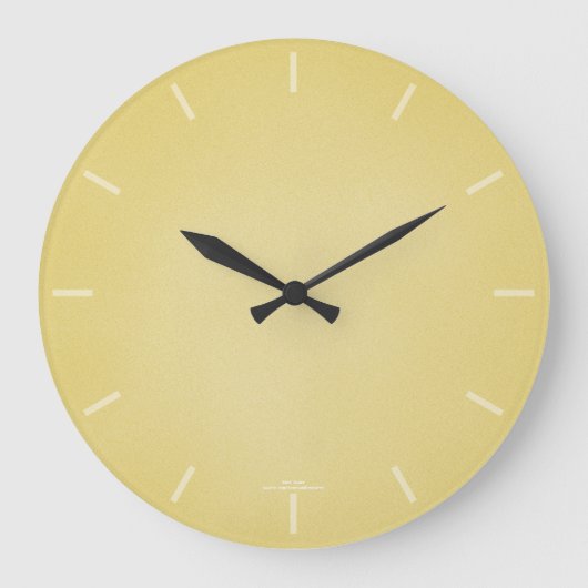Simple Modern Grainy Tan Große Wanduhr (Vorderseite)