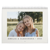 Simple Modern Grandchildren Photo Desk Kalender (Titelbild)