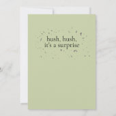 Simple Modern Green Surprise 40th Birthday Party Einladung (Rückseite)