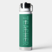 Simple Modern Green Teacher Trinkflasche (Hinten)