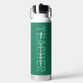 Simple Modern Green Teacher Trinkflasche (Vorderseite)