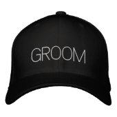 Simple Modern Groom Bestickte Baseballkappe (Vorderseite)