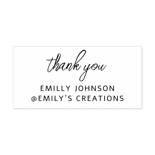 Simple Modern Handwriting Thank You Business Permastempel (Design)