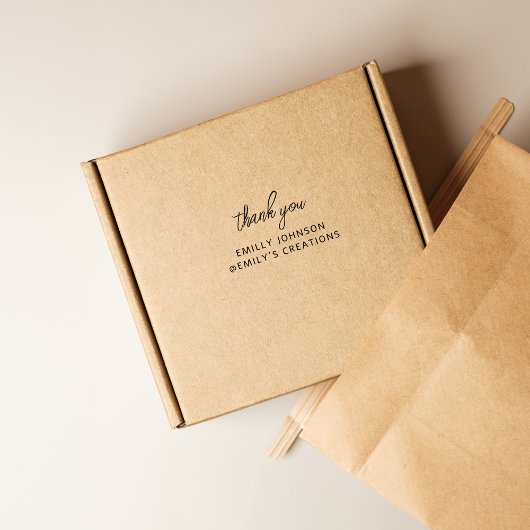 Simple Modern Handwriting Thank You Business Permastempel