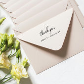 Simple Modern Handwriting Wedding Thank You Permastempel