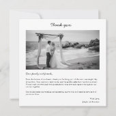 Simple Modern Handwritten Wedding Photo Square Dankeskarte (Vorderseite)