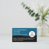 Simple Modern Handyman Home Maintenance Visitenkarte (Stehend Vorderseite)